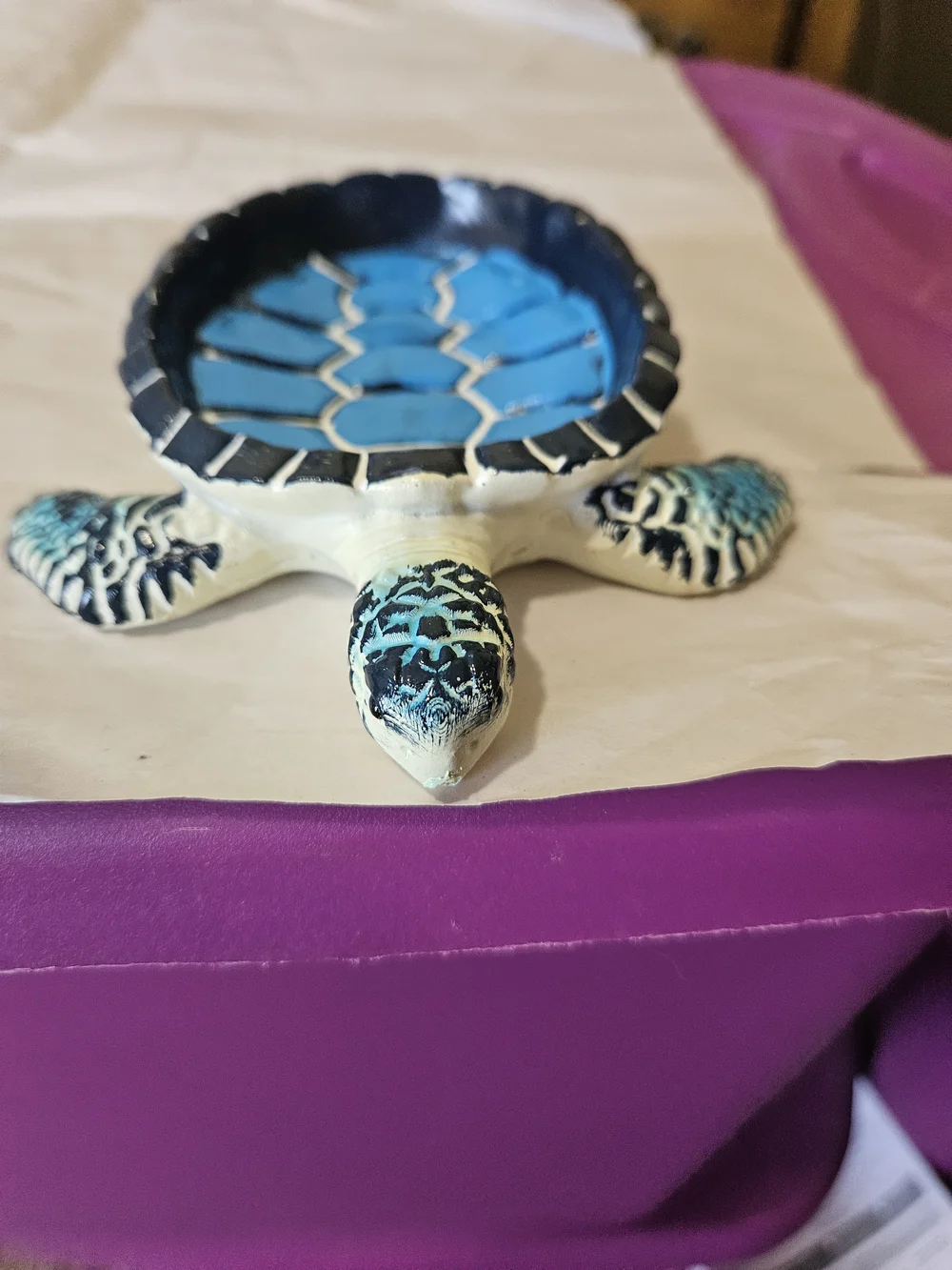 Blue Sea Turtle Resin Soap Dish